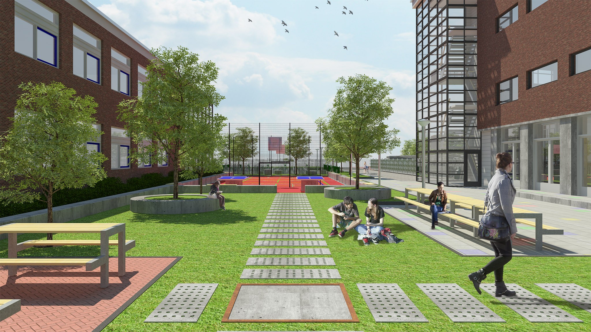 De Ontwerpwerkplaats, Gijs Niemeijer, Floor van Ditzhuyzen, Schoolplein van Vredenburch College, inrichting schoolplein, ruimtelijk ontwerp schoolplein, ontwerp schoolplein VVC, herinrichting plein VVC Rijswijk, publieke ruimte, inrichting schoolplein, ruimtelijk ontwerp schoolplein, ontwerp schoolplein, herinrichting schoolplein, ontwerp publieke ruimte, public space design, design for schools,