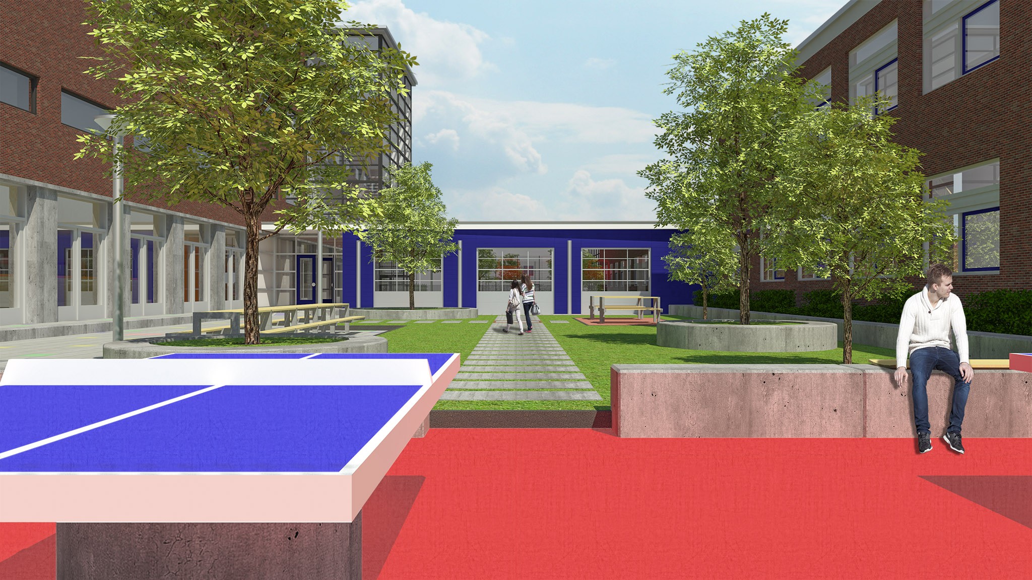 De Ontwerpwerkplaats, Gijs Niemeijer, Floor van Ditzhuyzen, Schoolplein van Vredenburch College, inrichting schoolplein, ruimtelijk ontwerp schoolplein, ontwerp schoolplein VVC, herinrichting plein VVC Rijswijk, publieke ruimte, inrichting schoolplein, ruimtelijk ontwerp schoolplein, ontwerp schoolplein, herinrichting schoolplein, ontwerp publieke ruimte, public space design, design for schools,