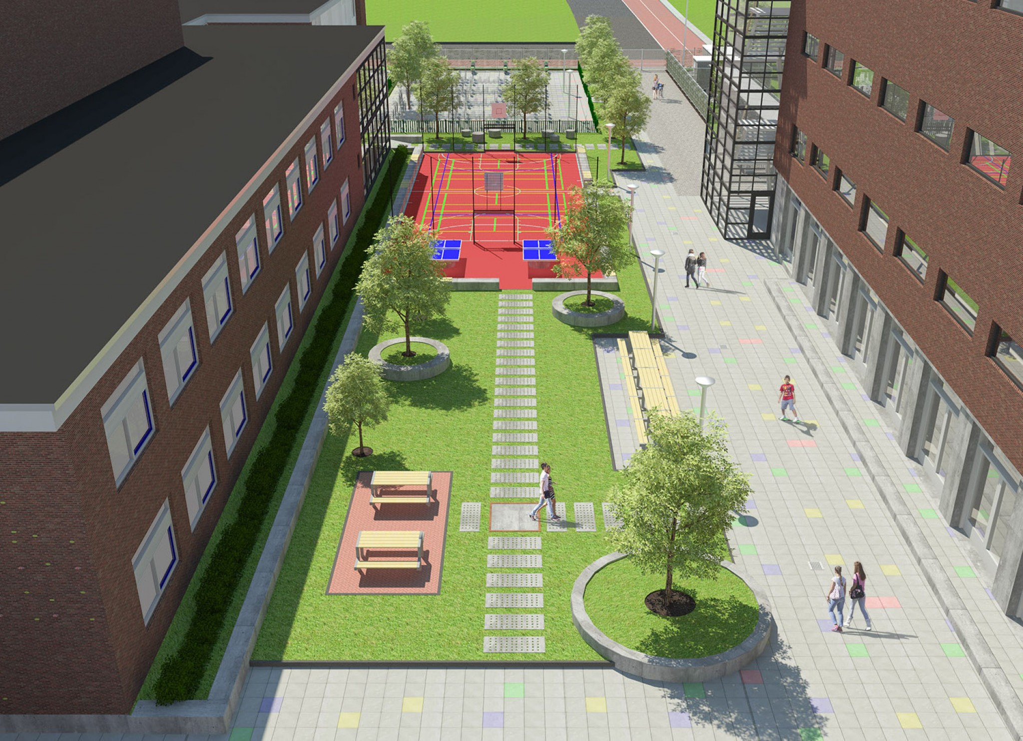 De Ontwerpwerkplaats, Gijs Niemeijer, Floor van Ditzhuyzen, Schoolplein van Vredenburch College, inrichting schoolplein, ruimtelijk ontwerp schoolplein, ontwerp schoolplein VVC, herinrichting plein VVC Rijswijk, publieke ruimte, inrichting schoolplein, ruimtelijk ontwerp schoolplein, ontwerp schoolplein, herinrichting schoolplein, ontwerp publieke ruimte, public space design, design for schools,